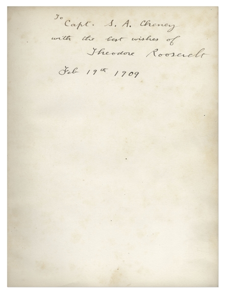 Theodore Roosevelt Signed Book as President, on the Occasion of the Tricentennial Anniversary of the Jamestown Settlement of America